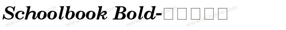 Schoolbook Bold字体转换